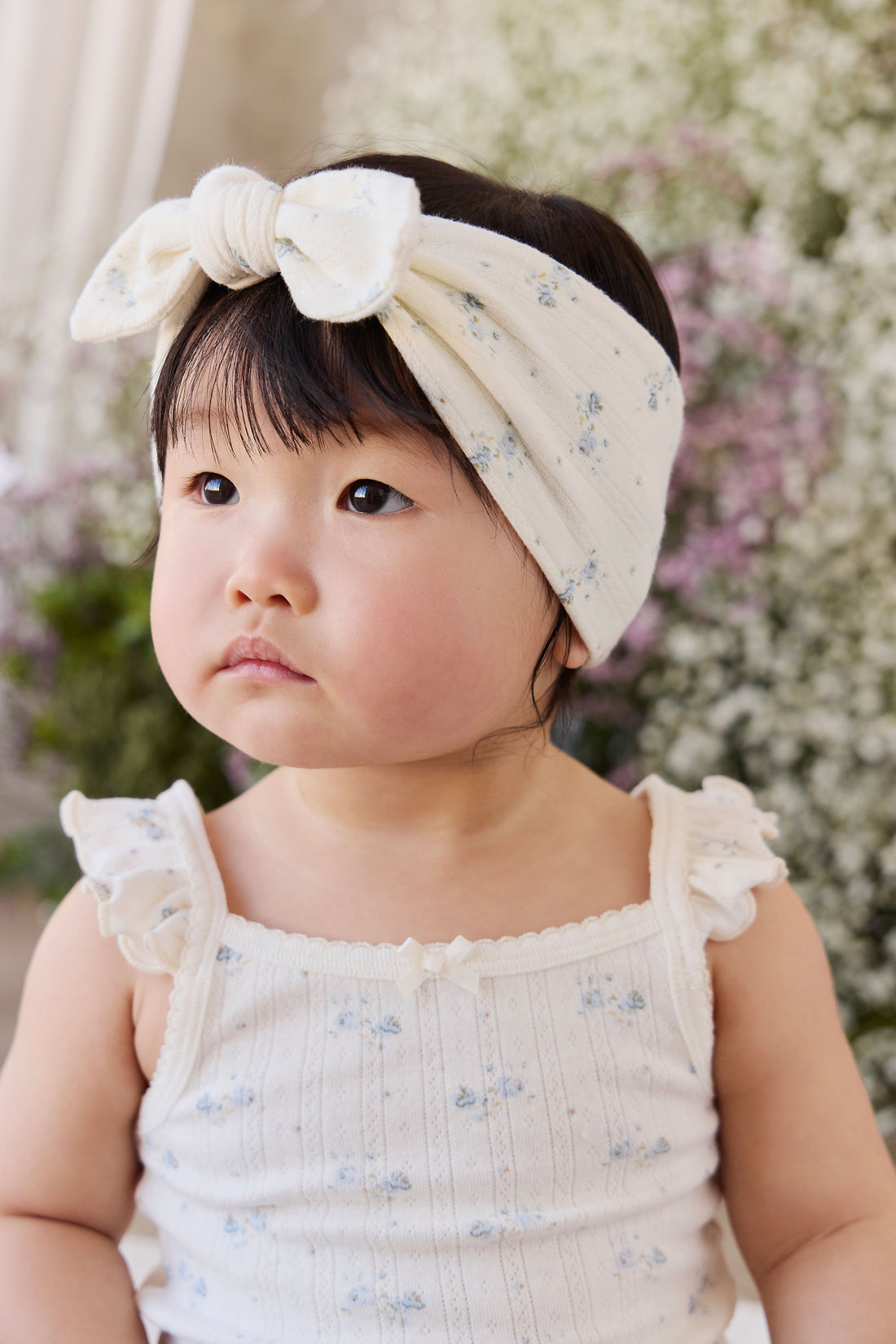 Organic Cotton Pointelle Headband - Molly Blue Childrens Headband from Jamie Kay NZ