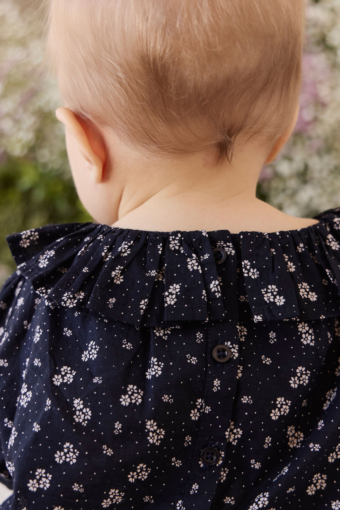 Organic Cotton Dominique Top - Maisie Navy Childrens Top from Jamie Kay NZ