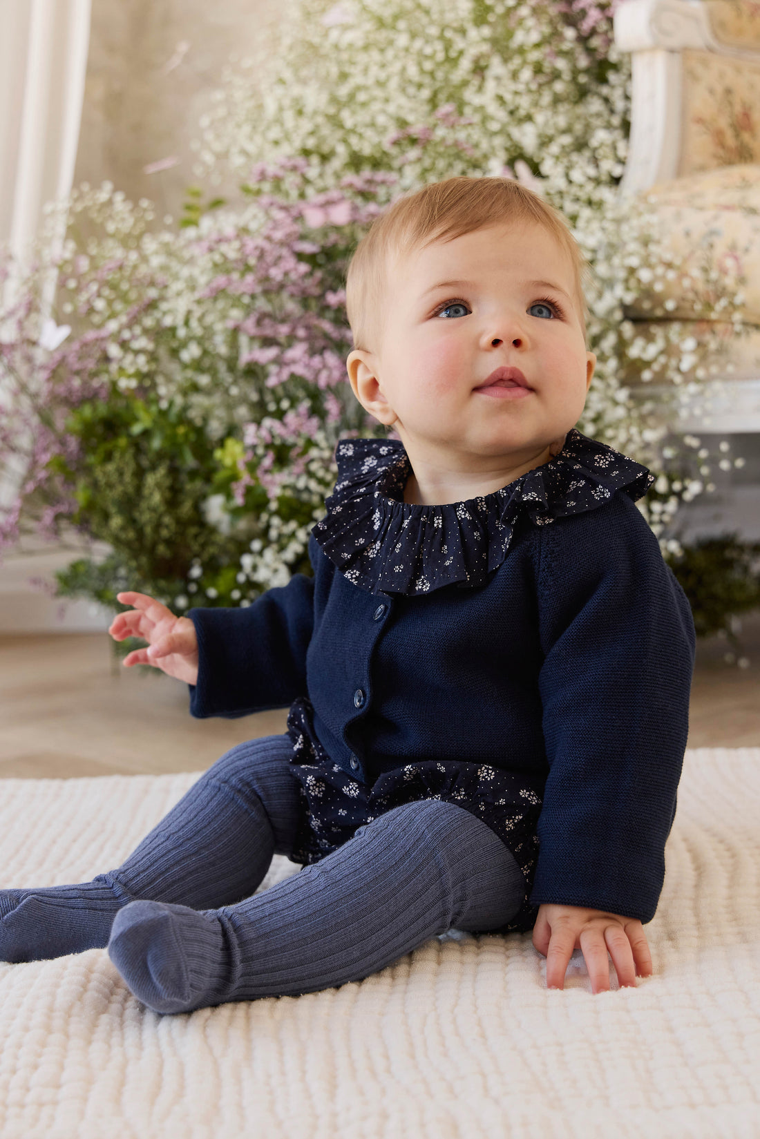 Delaney Knitted Cardigan - Starry Night Childrens Cardigan from Jamie Kay NZ