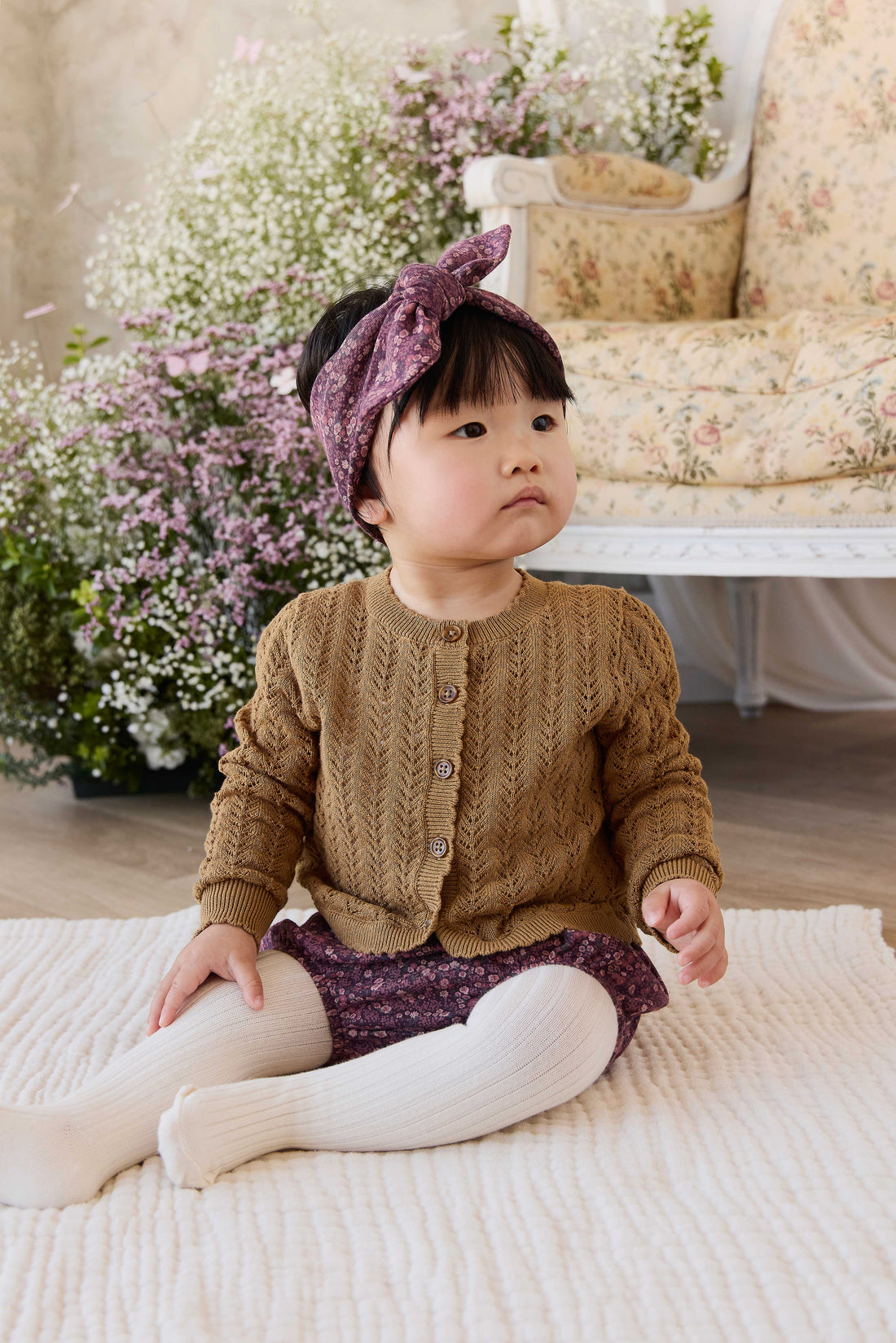 Organic Cotton Classic Bloomer - Fig Floral Childrens Bloomer from Jamie Kay NZ