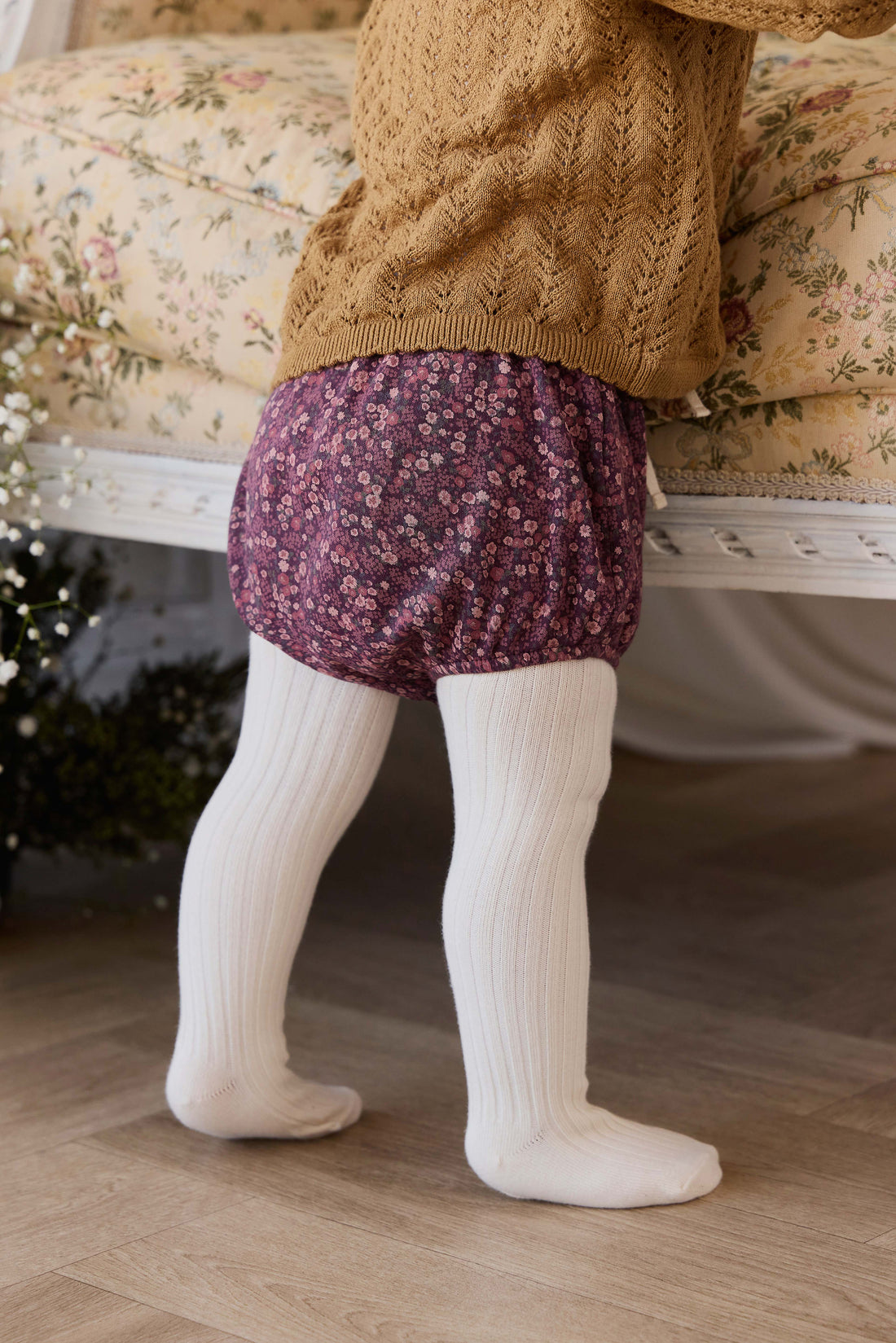 Organic Cotton Classic Bloomer - Fig Floral Childrens Bloomer from Jamie Kay NZ