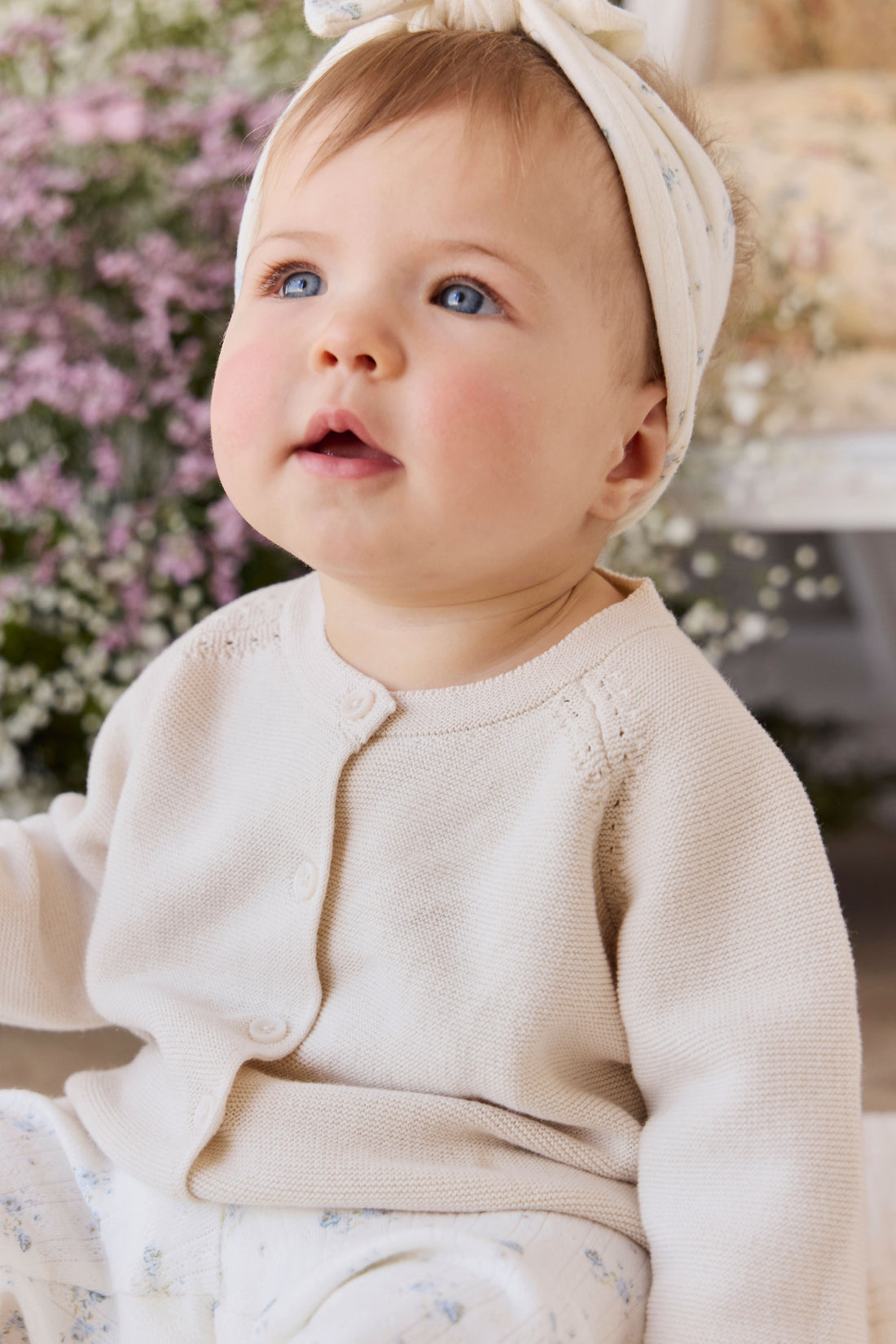 Delaney Knitted Cardigan - Vanilla Childrens Cardigan from Jamie Kay NZ
