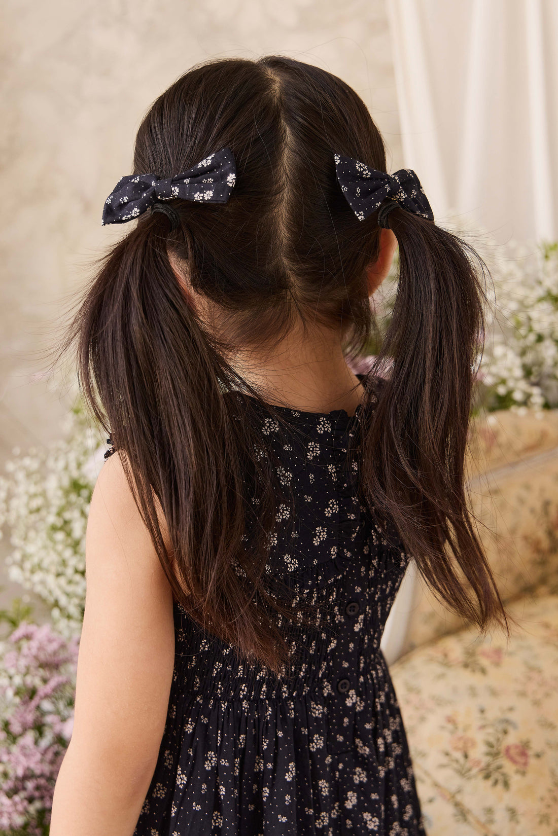 Organic Cotton Desiree Bow - Maisie Navy Childrens Bow from Jamie Kay NZ