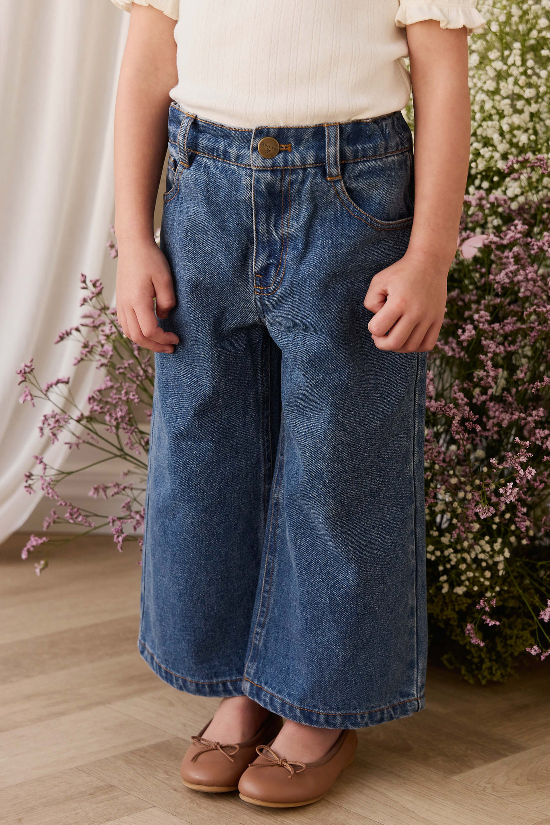 Beatrice Pant - Classic Denim Childrens Pant from Jamie Kay NZ