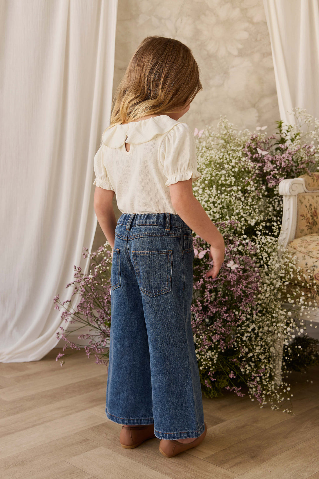 Beatrice Pant - Classic Denim Childrens Pant from Jamie Kay NZ