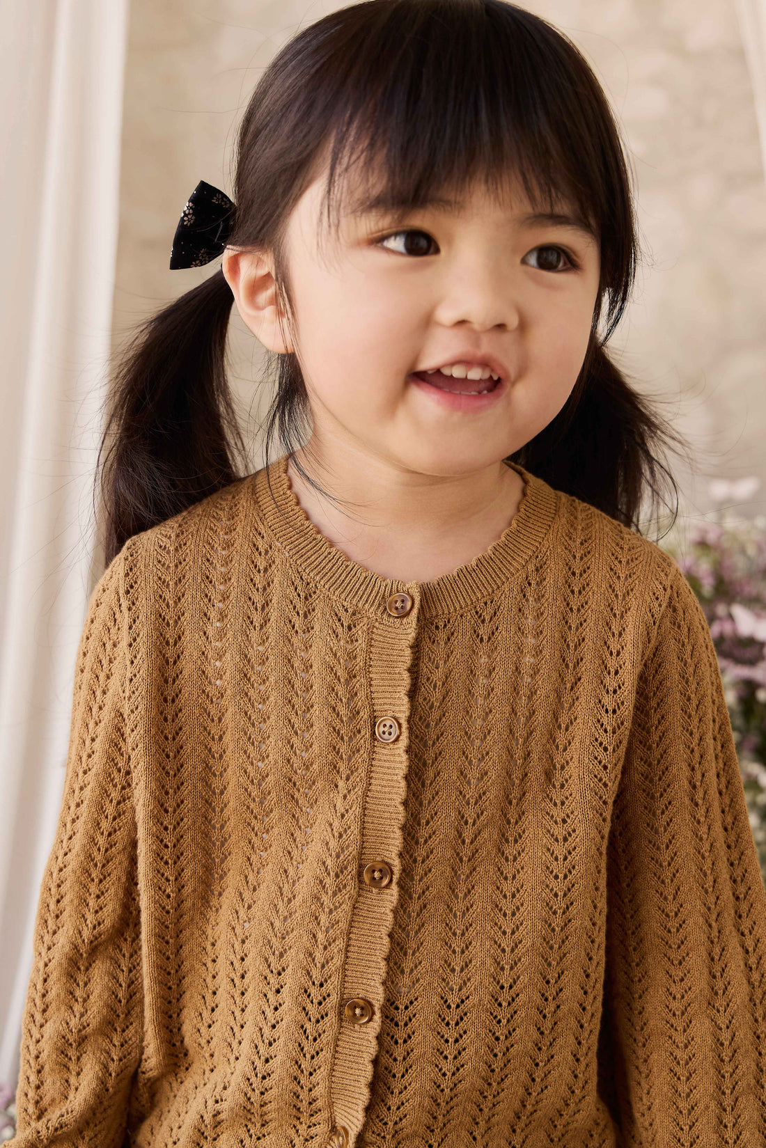 Maxine Knitted Cardigan - Antique Bronze Childrens Cardigan from Jamie Kay NZ