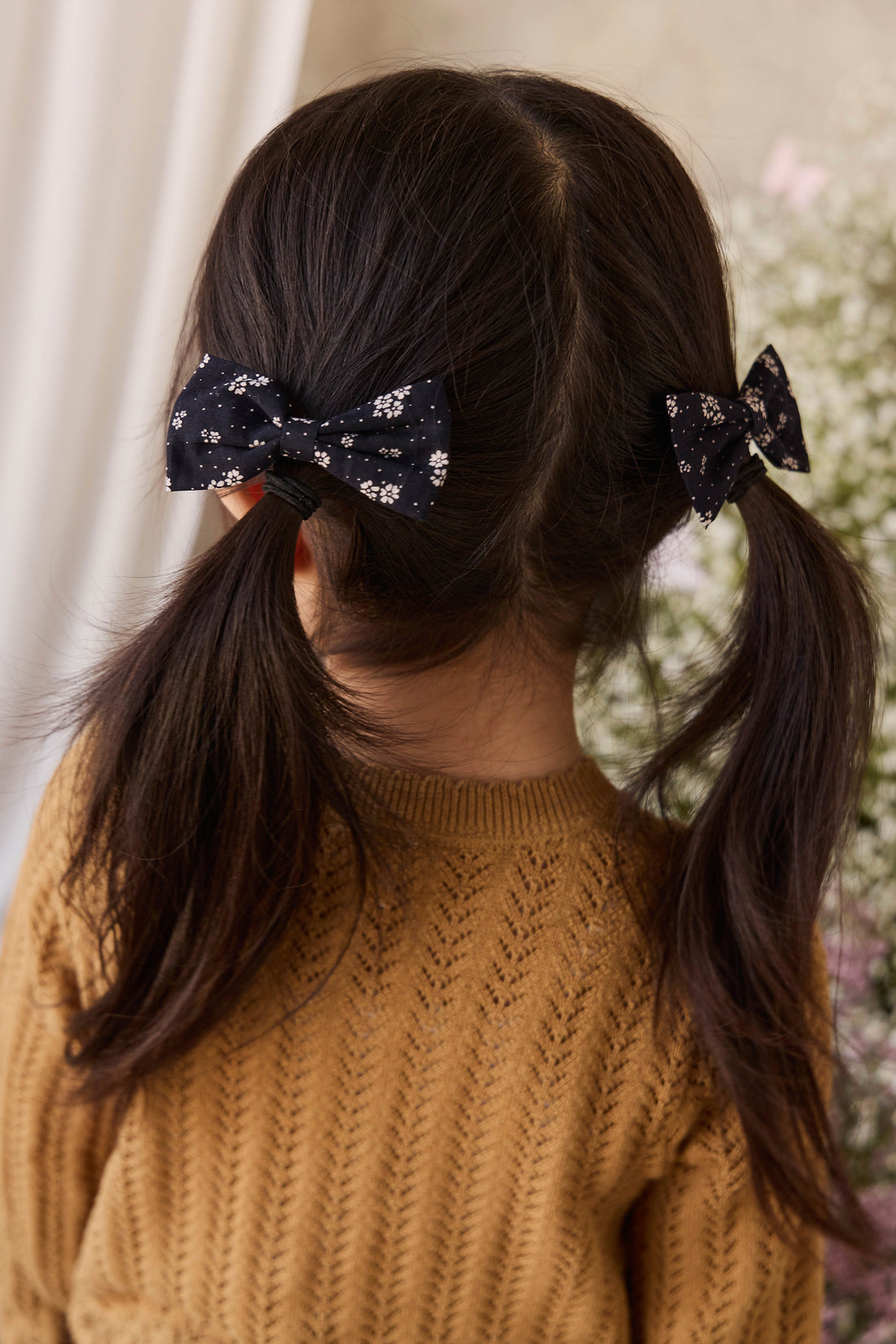 Organic Cotton Desiree Bow - Maisie Navy Childrens Bow from Jamie Kay NZ