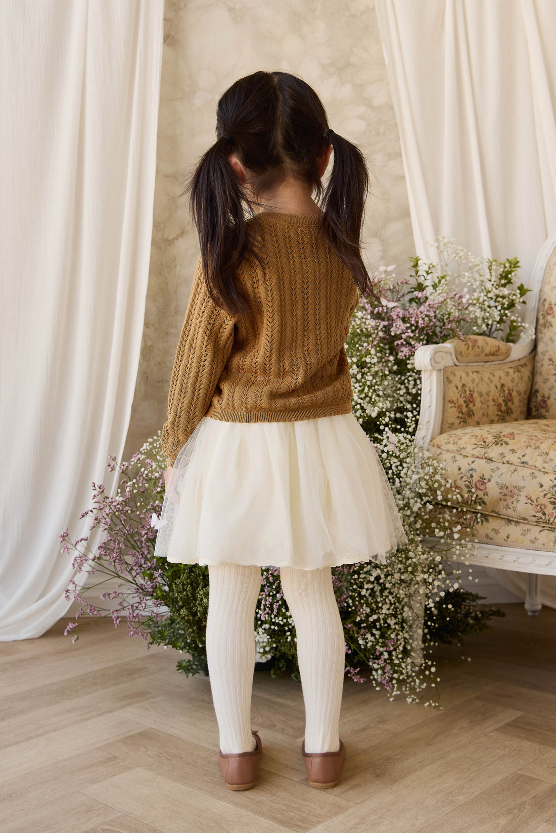 Maxine Knitted Cardigan - Antique Bronze Childrens Cardigan from Jamie Kay NZ