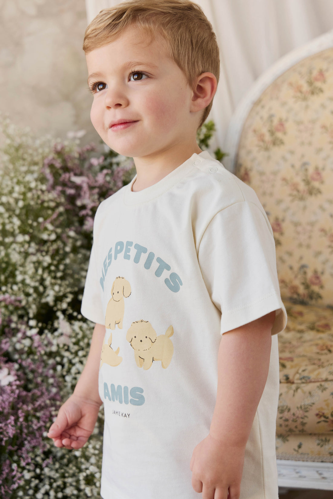 Organic Cotton Bjorn Tee - Pristine Childrens Top from Jamie Kay NZ