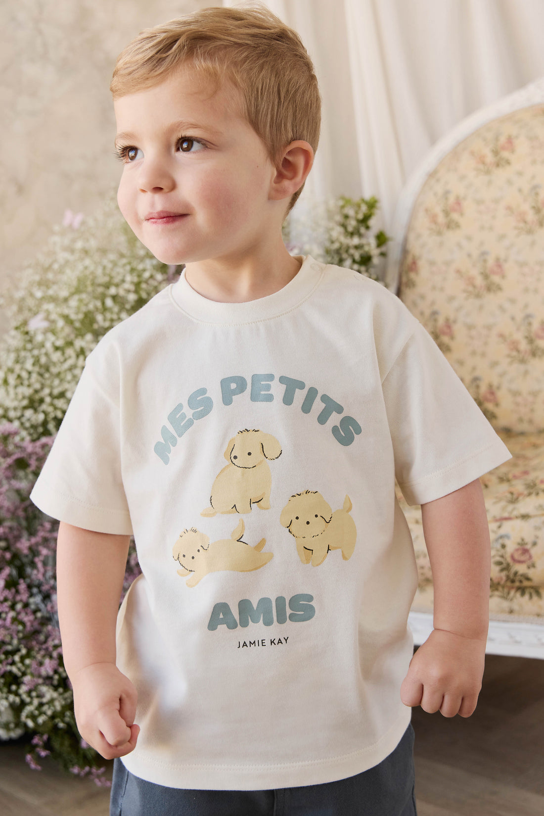 Organic Cotton Bjorn Tee - Pristine Childrens Top from Jamie Kay NZ