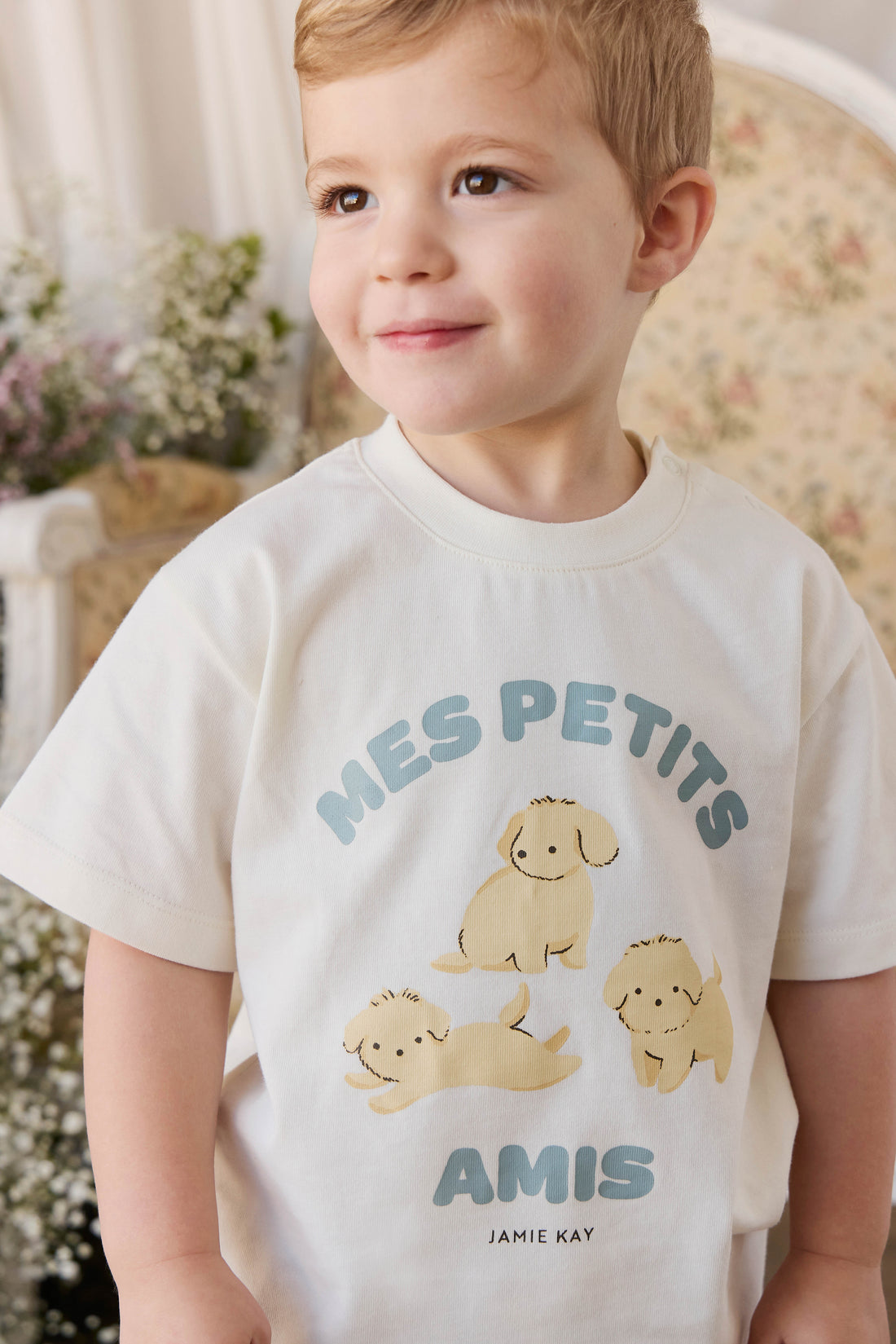 Organic Cotton Bjorn Tee - Pristine Childrens Top from Jamie Kay NZ