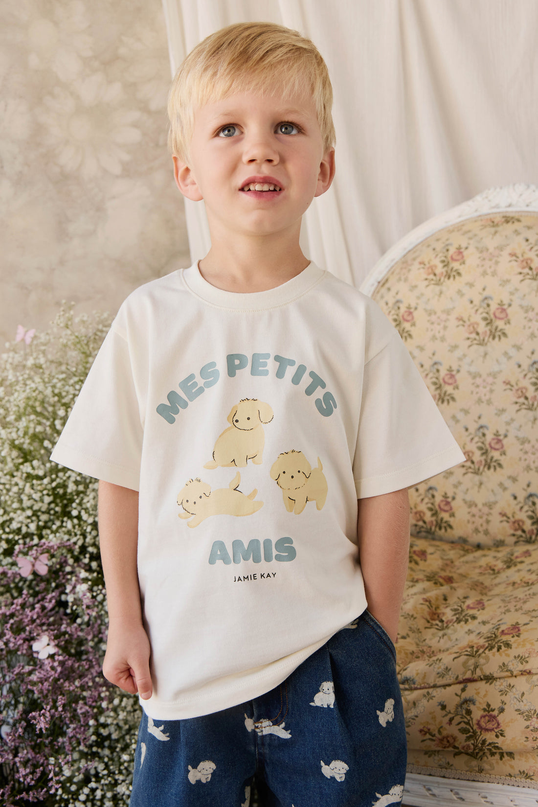 Organic Cotton Bjorn Tee - Pristine Childrens Top from Jamie Kay NZ