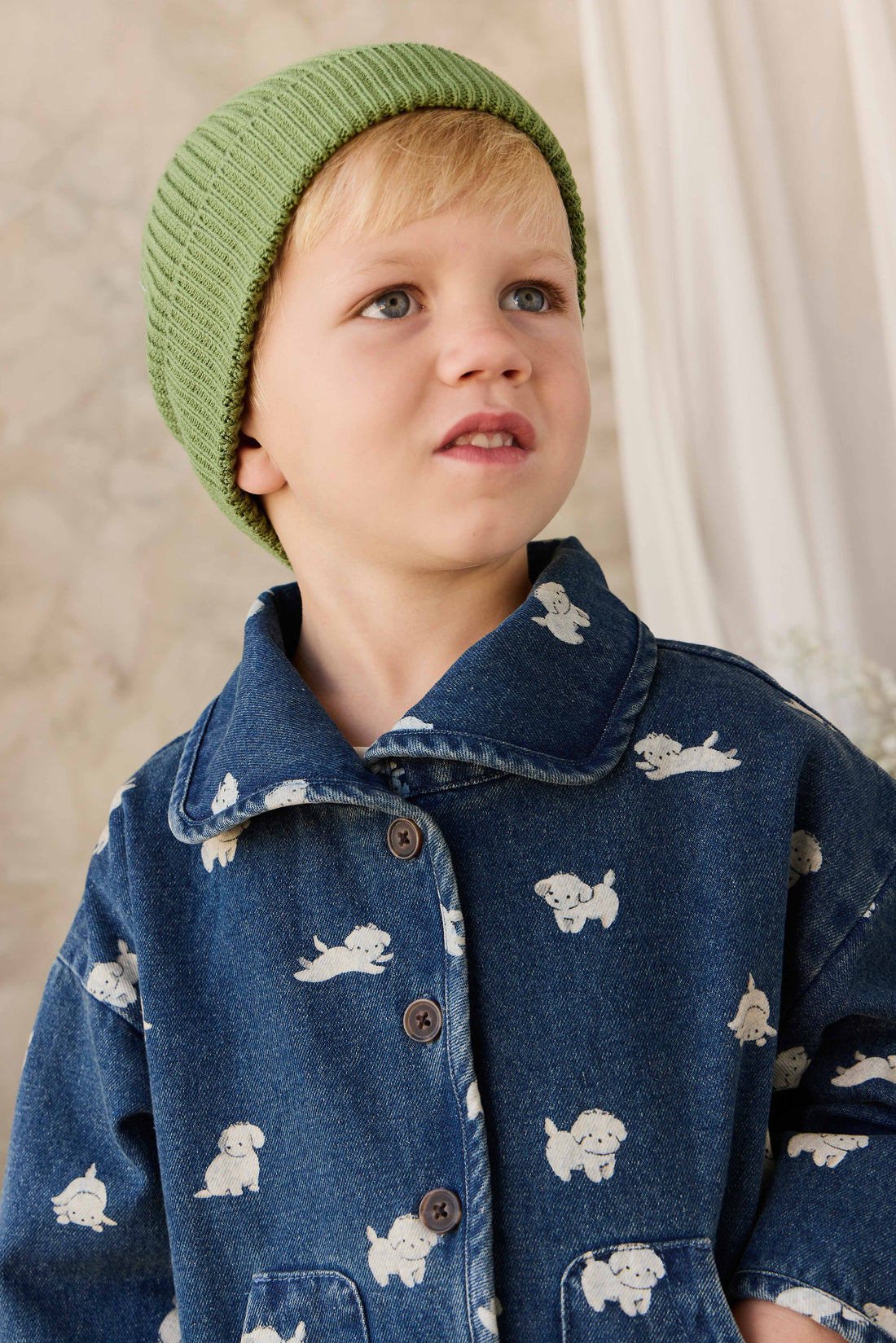 Johan Knit Beanie - Matcha Childrens Hat from Jamie Kay NZ