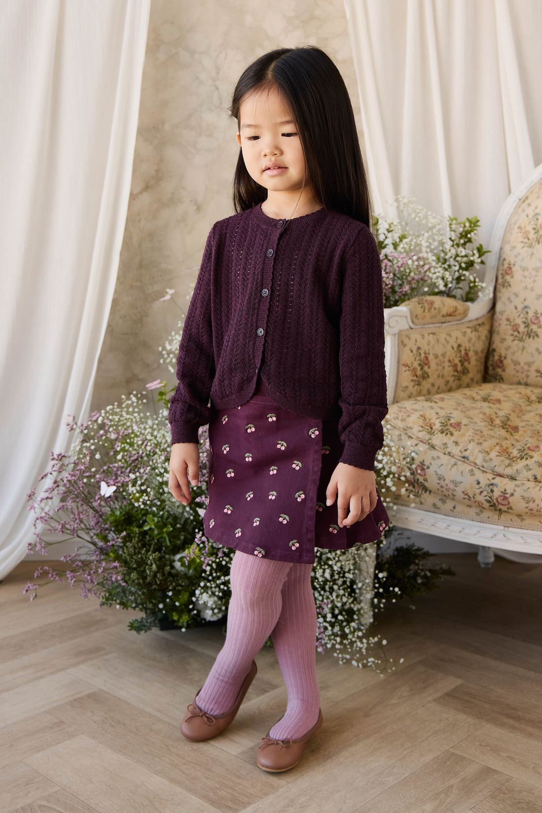 Ribbed Tight - Lilium Childrens Tights from Jamie Kay NZ