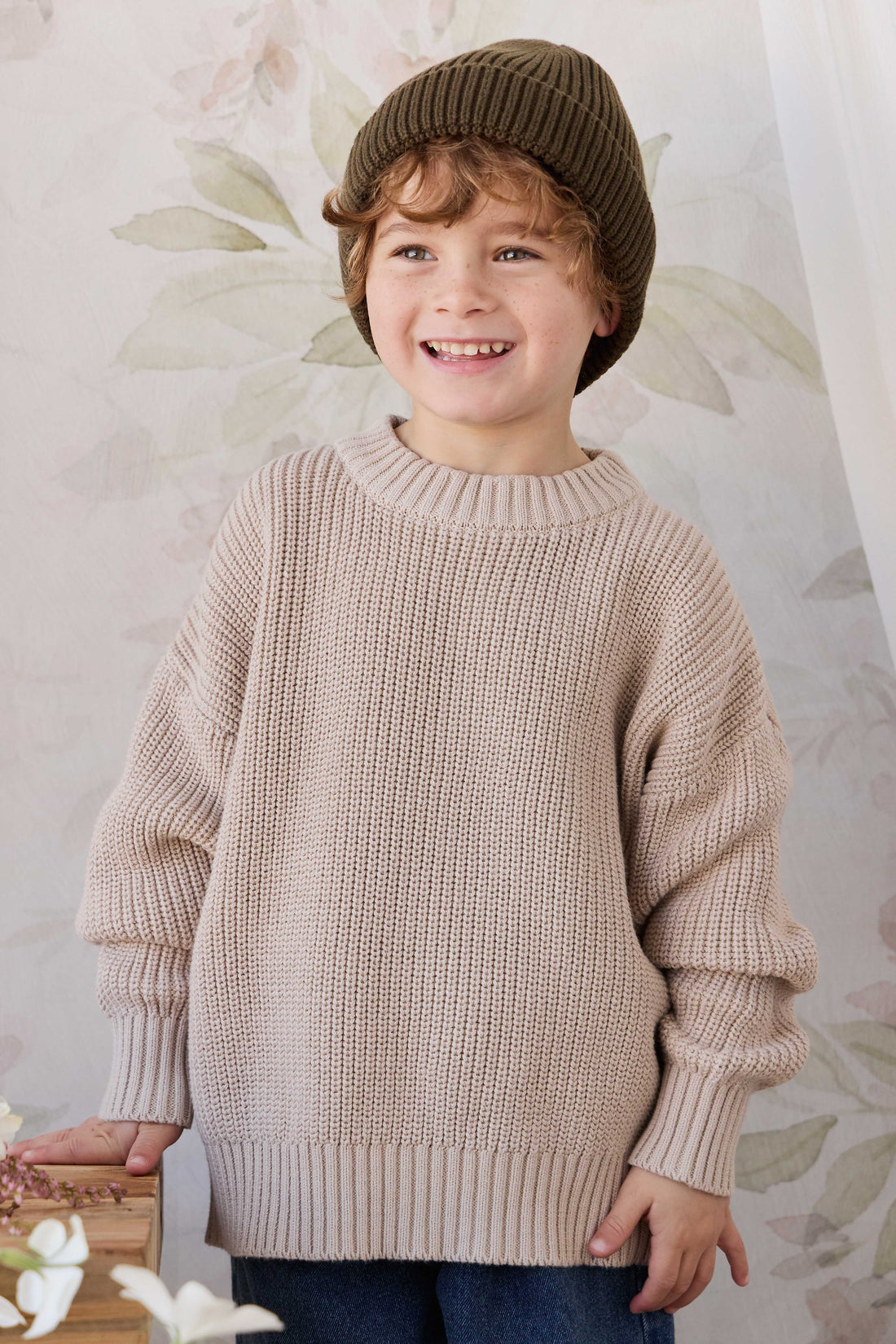 Johan Knit Jumper - Hessian Childrens Jumper from Jamie Kay NZ
