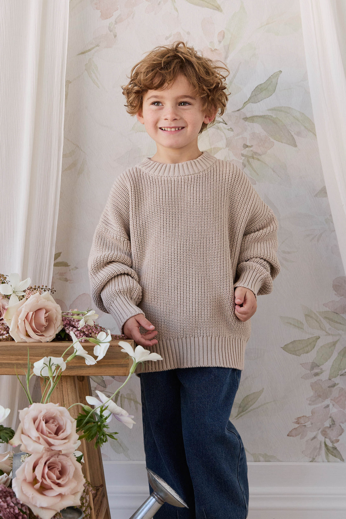 Johan Knit Jumper - Hessian Childrens Jumper from Jamie Kay NZ
