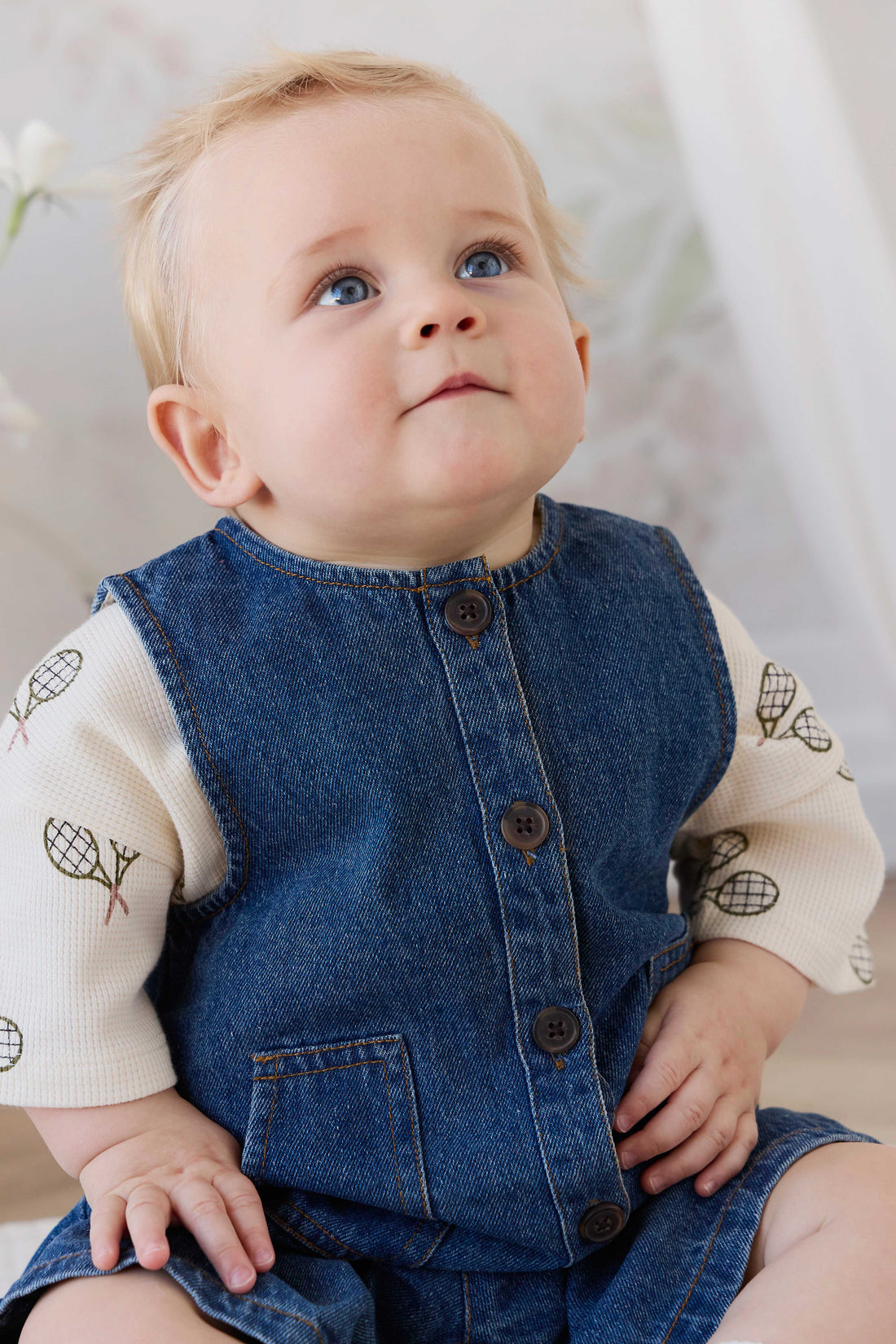 Sorrel Playsuit - Classic Wash Denim Childrens Playsuit from Jamie Kay NZ