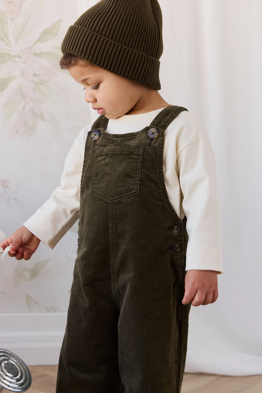 Walton Overall - Deep Olive Childrens Overall from Jamie Kay NZ