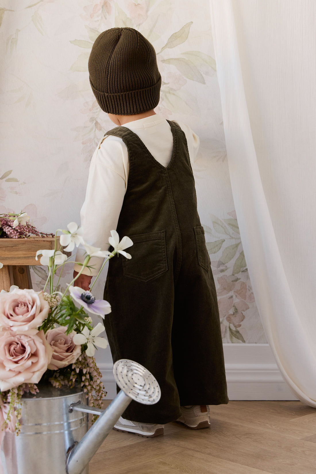 Walton Overall - Deep Olive Childrens Overall from Jamie Kay NZ
