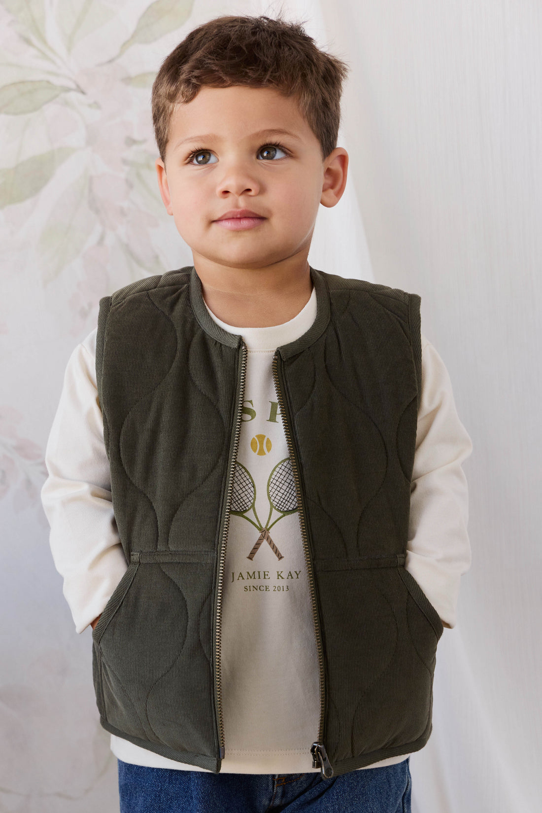 Conner Vest - Oregano Childrens Vest from Jamie Kay NZ