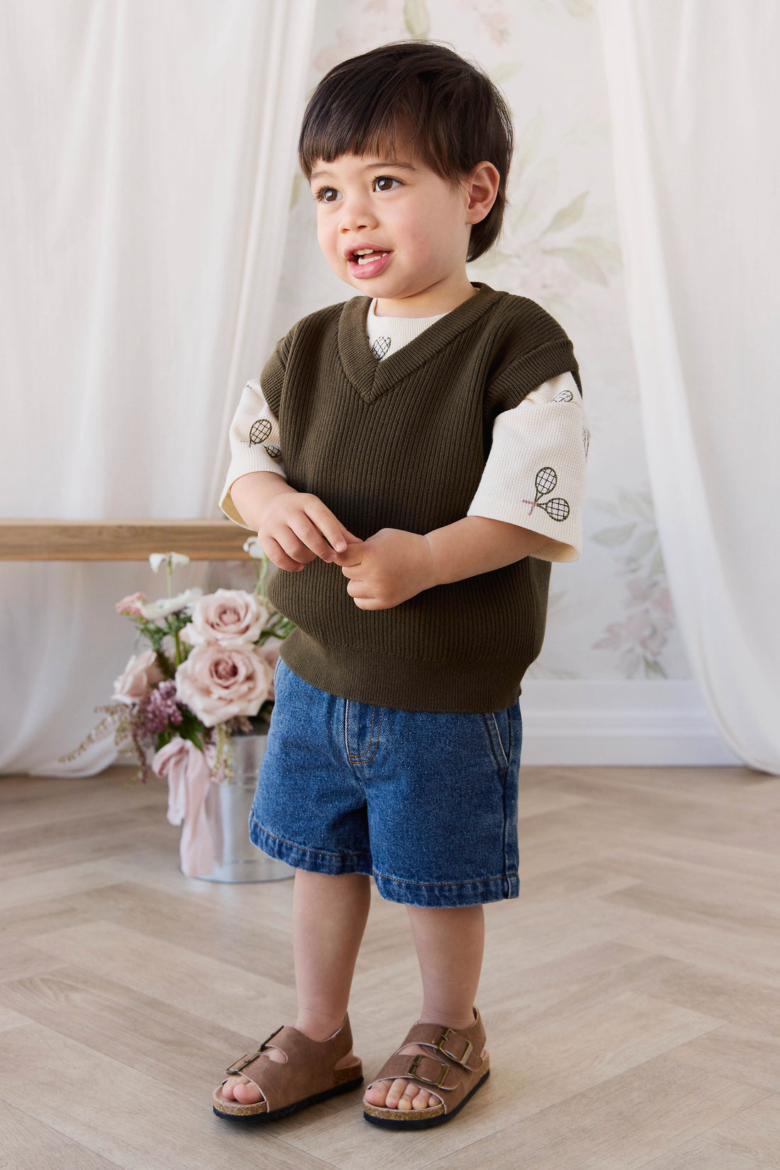 Elliot Vest - Forest Childrens Vest from Jamie Kay NZ