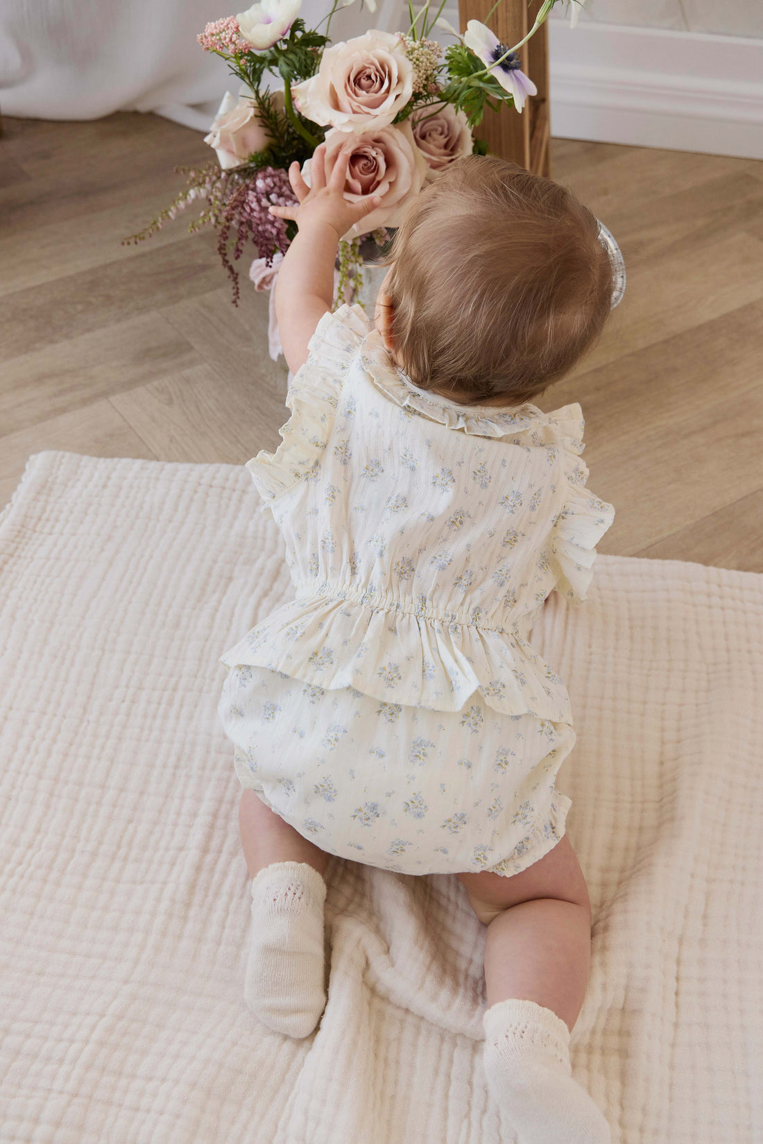 Organic Cotton Calianna Top - Justine Vanilla Sky Childrens Top from Jamie Kay NZ