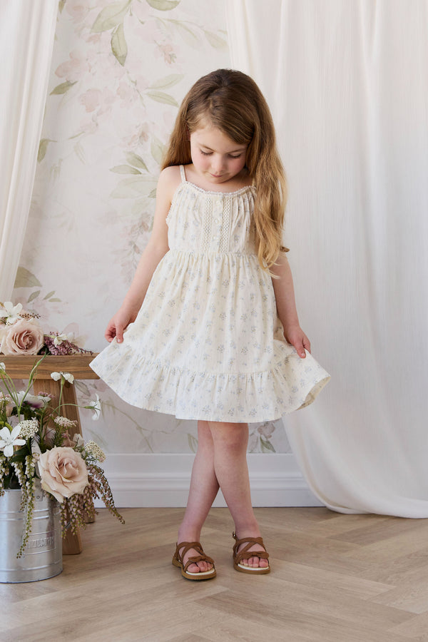 Organic Cotton Elka Dress - Justine Vanilla Sky Childrens Dress from Jamie Kay NZ