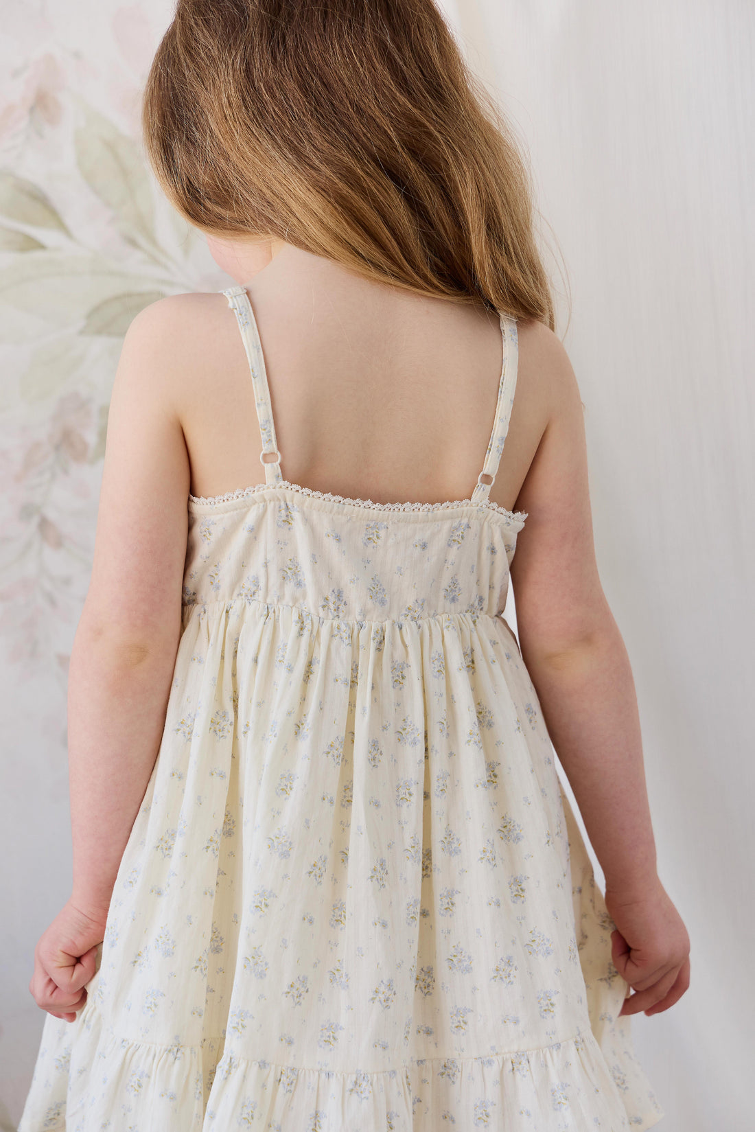 Organic Cotton Elka Dress - Justine Vanilla Sky Childrens Dress from Jamie Kay NZ