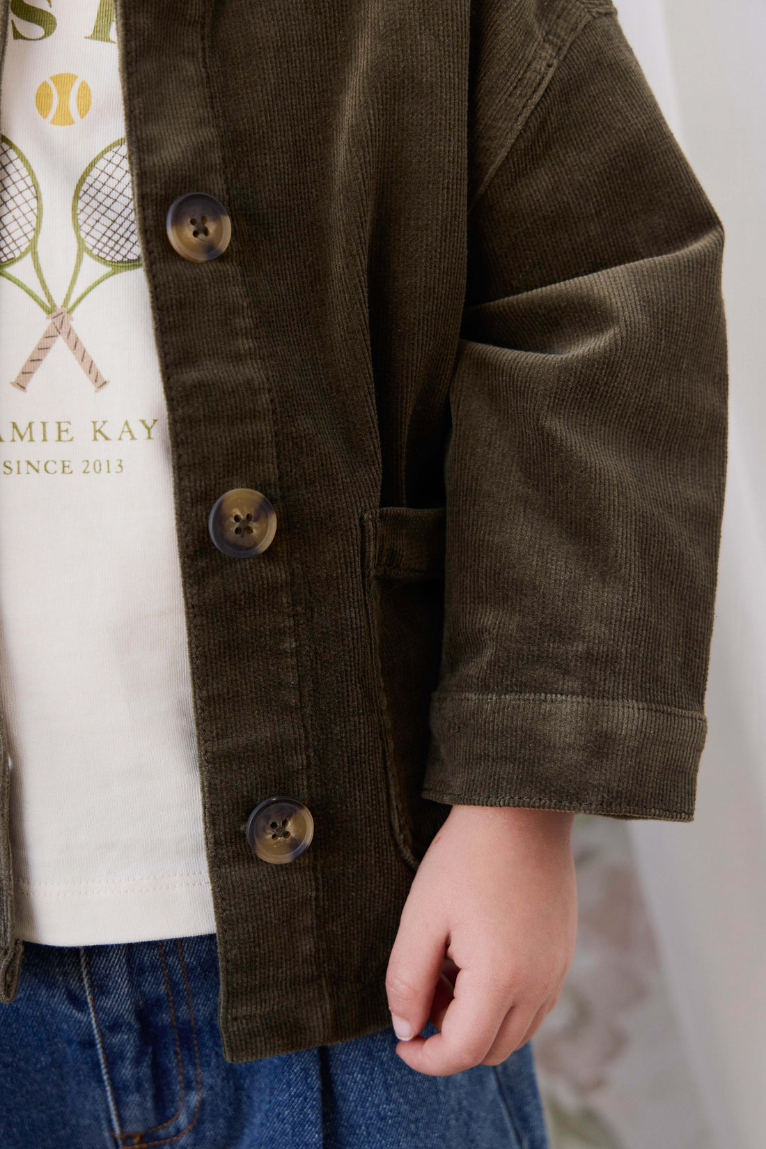 Alvin Jacket - Deep Olive Childrens Jacket from Jamie Kay NZ