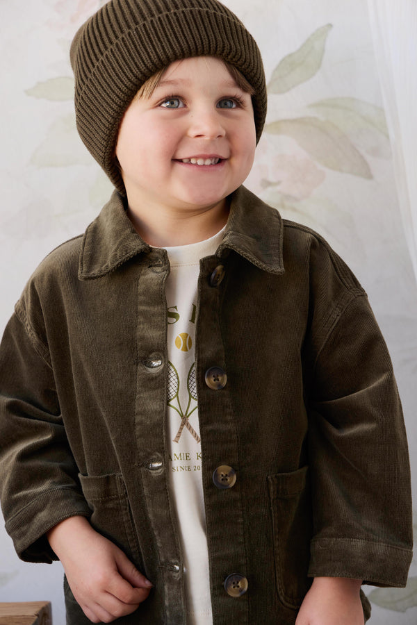Alvin Jacket - Deep Olive Childrens Jacket from Jamie Kay NZ