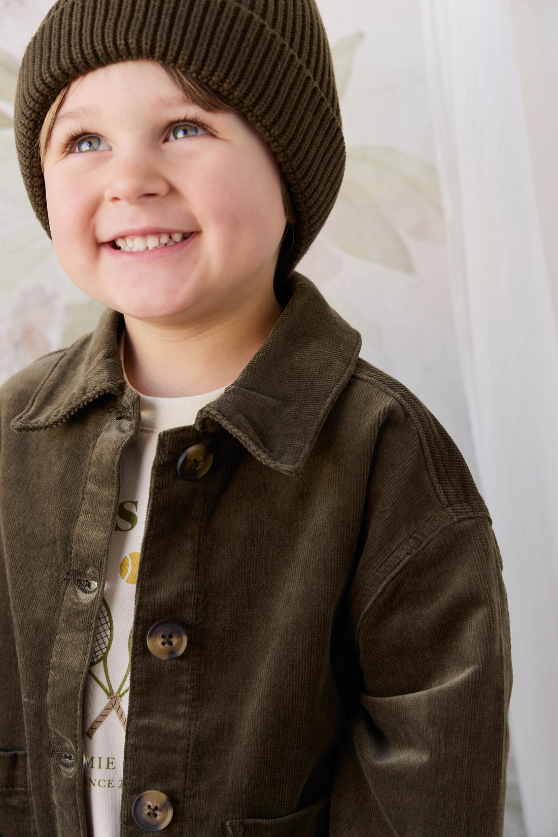 Alvin Jacket - Deep Olive Childrens Jacket from Jamie Kay NZ