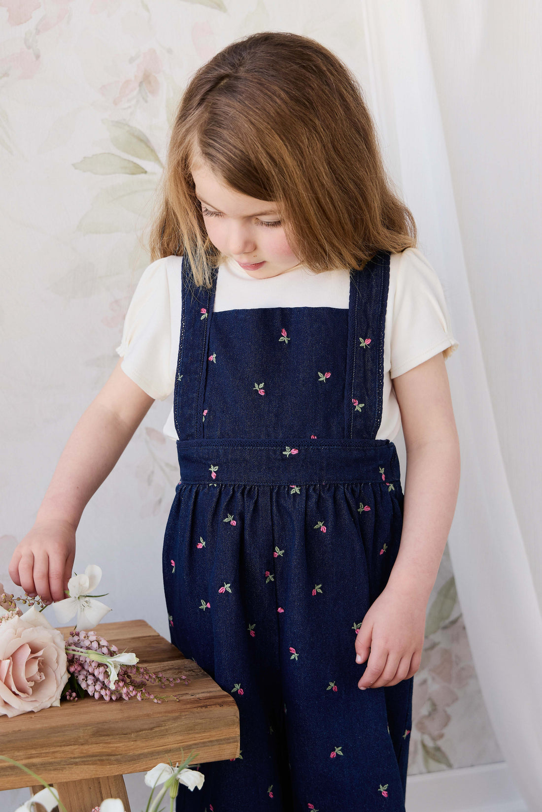 Dovie Overall - Rosebud Denim Childrens Overall from Jamie Kay NZ