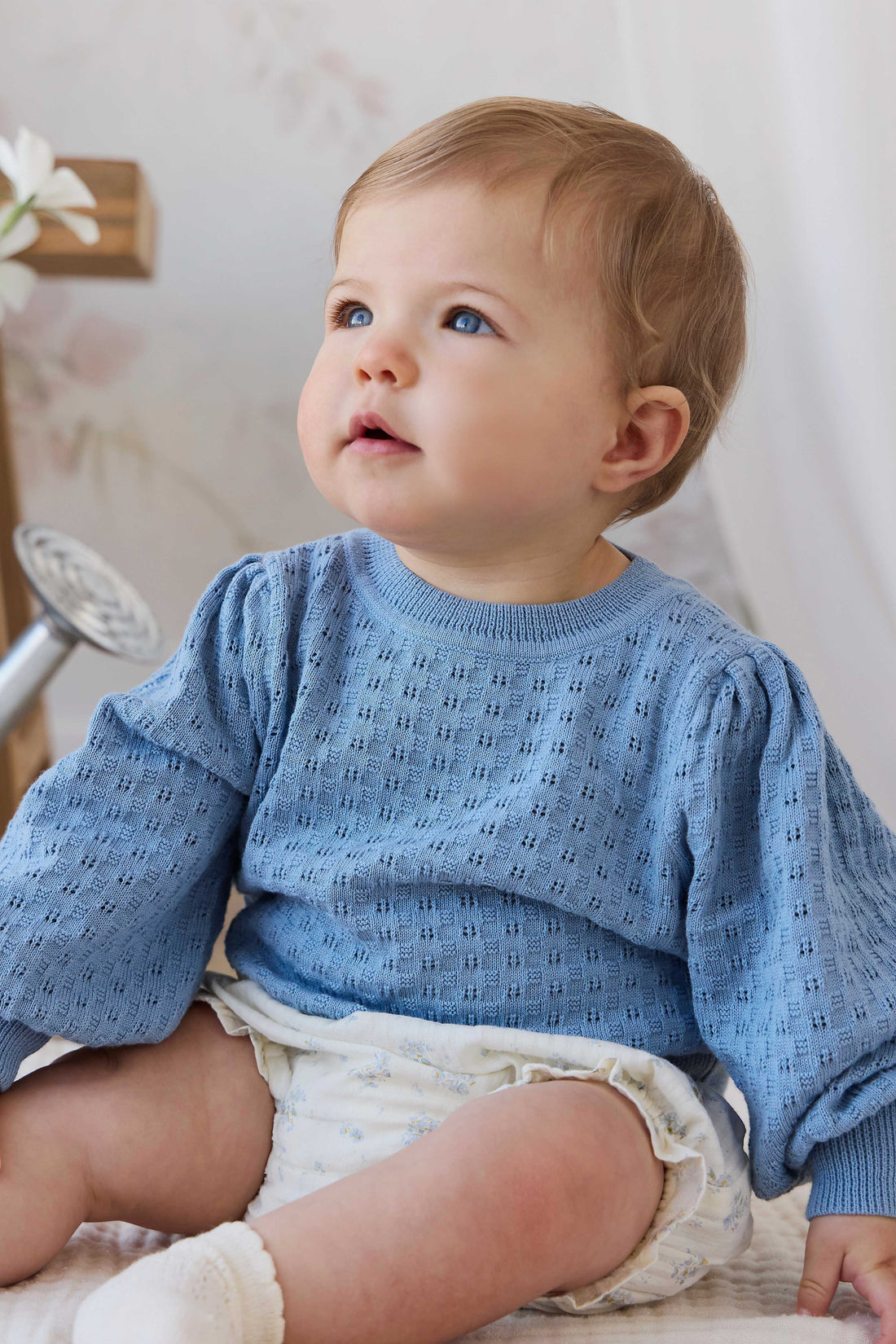 Penelope Jumper - Dusky Blue Childrens Jumper from Jamie Kay NZ