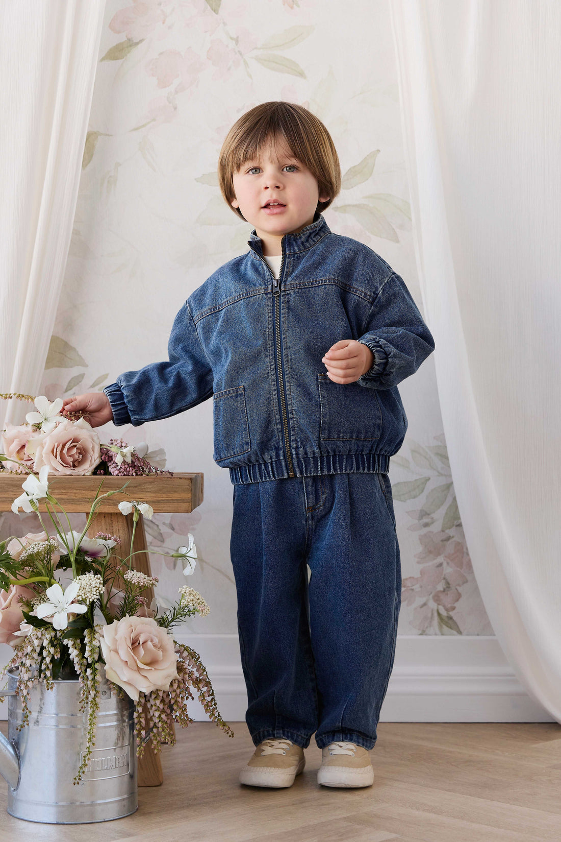 Penn Denim Pant - Classic Wash Denim Childrens from Jamie Kay NZ