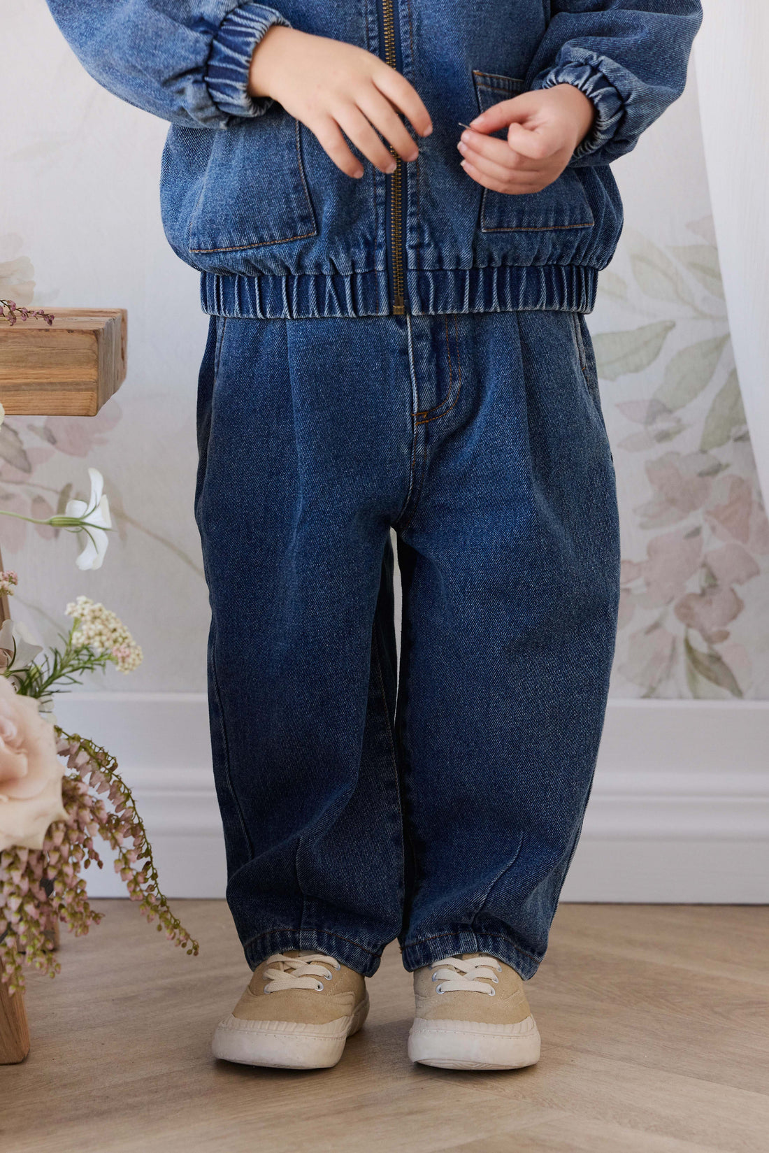 Penn Denim Pant - Classic Wash Denim Childrens from Jamie Kay NZ