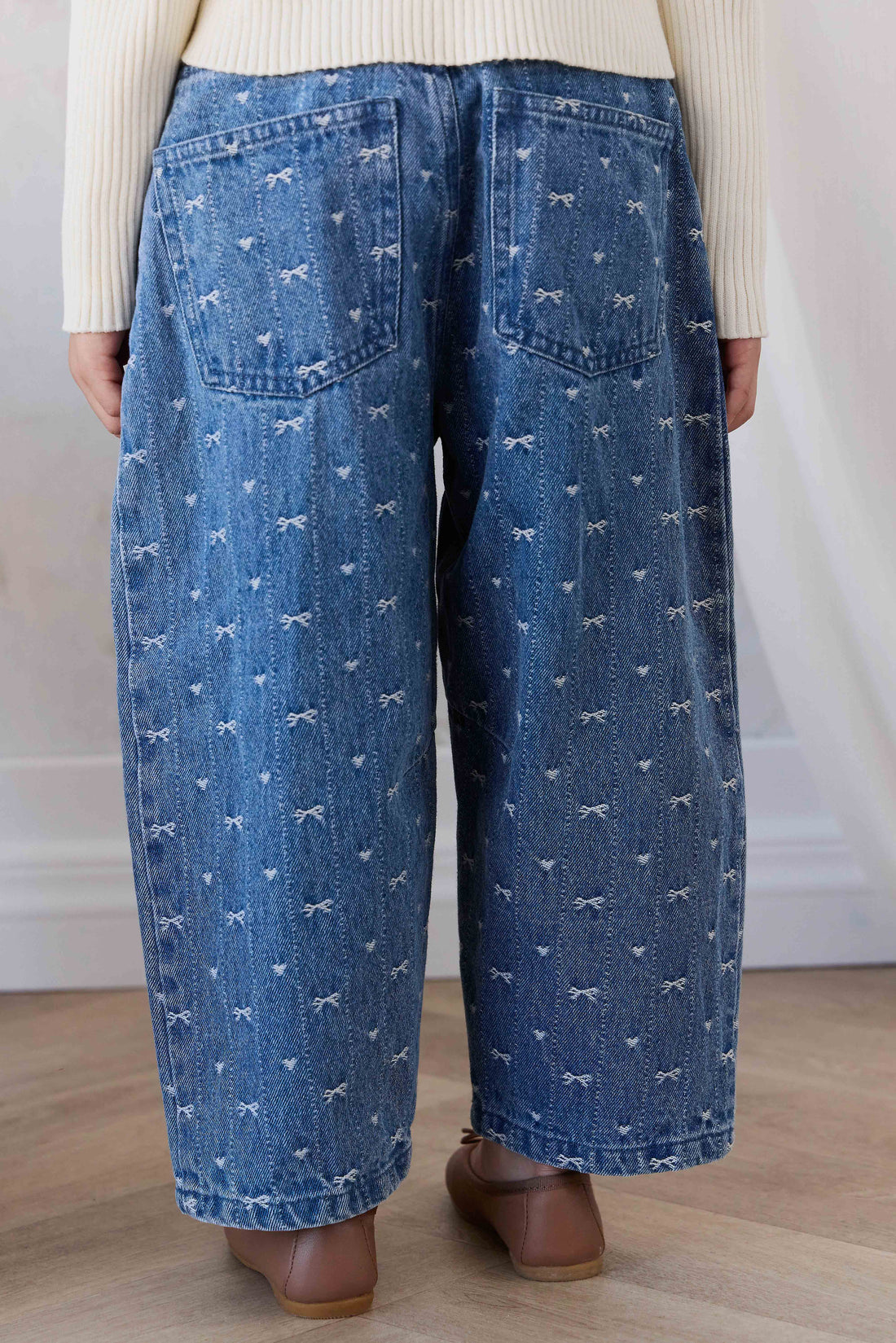 Sierra Pant - Amour Bows Denim Childrens Pants from Jamie Kay NZ