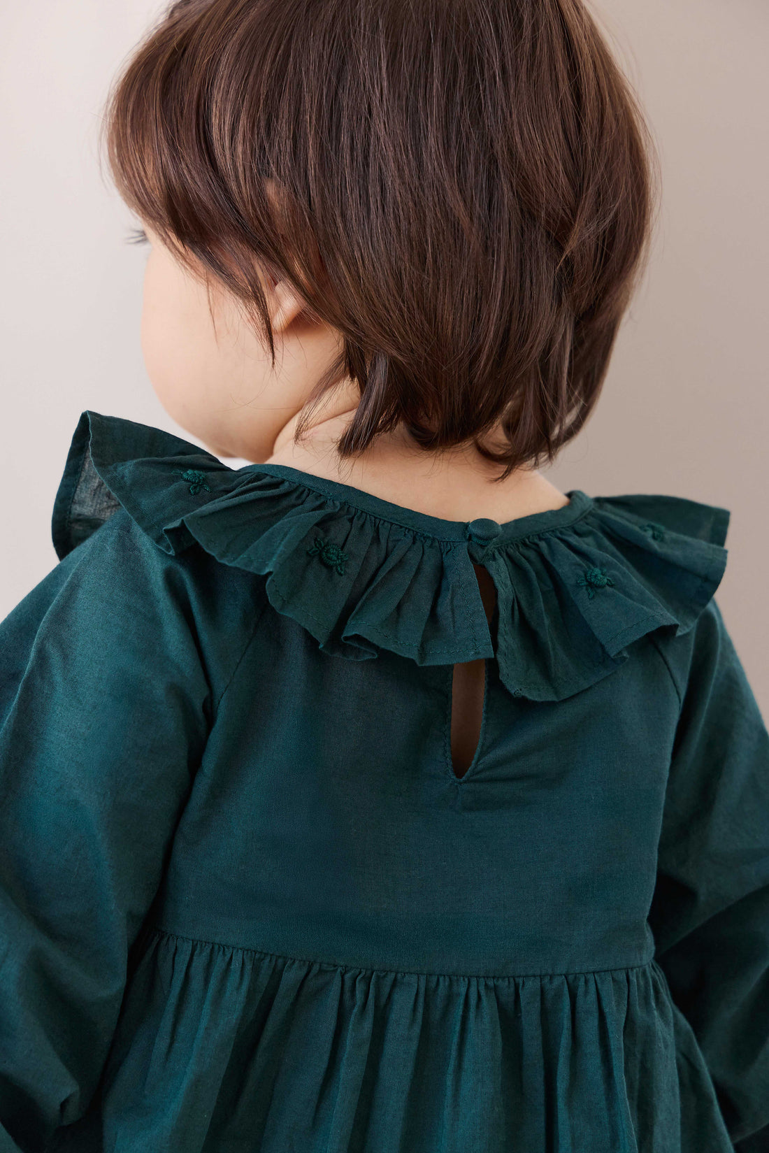 Organic Cotton Hartlen Playsuit - Deep Fern Childrens Playsuit from Jamie Kay NZ