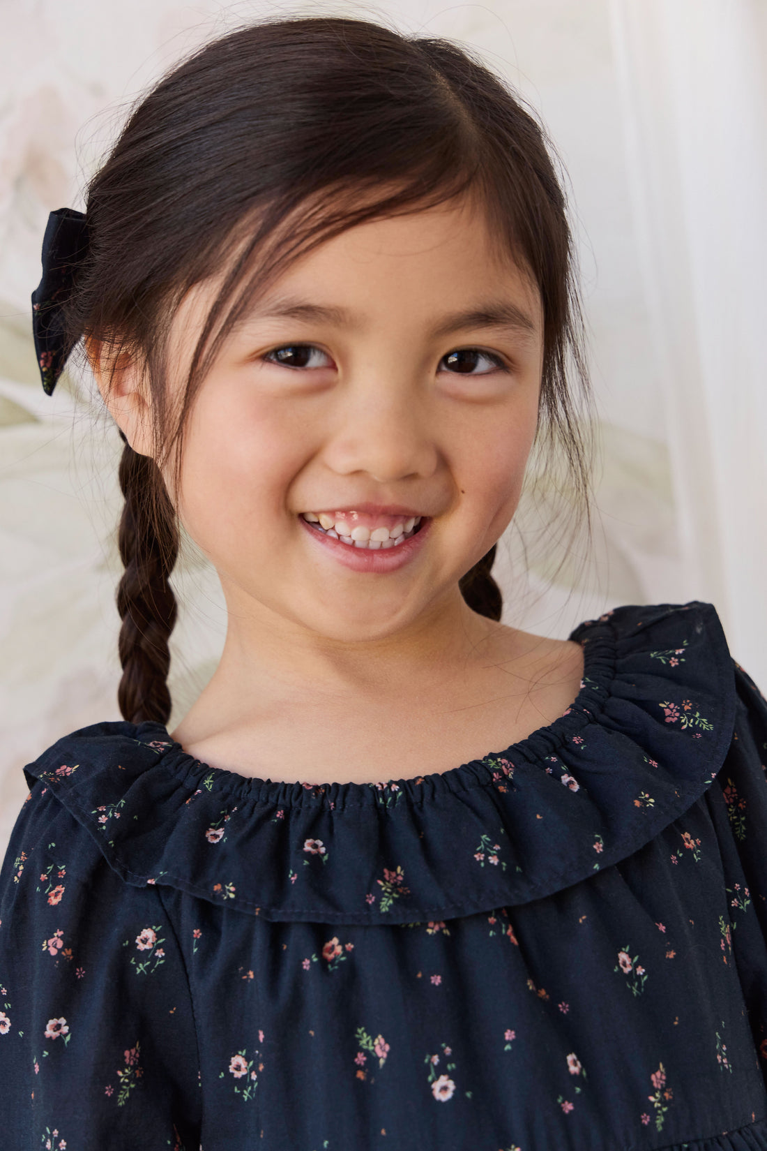 Organic Cotton Tayah Dress - Eloise Navy Childrens Dress from Jamie Kay NZ