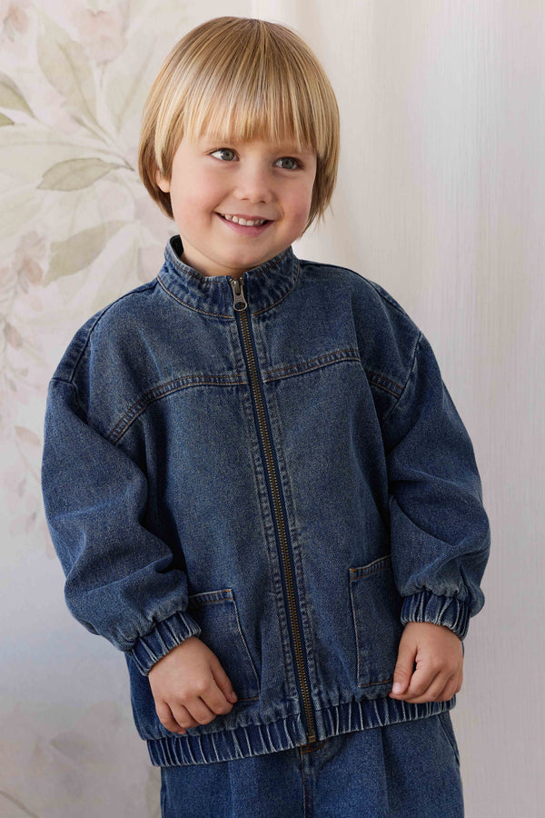 Murray Denim Jacket - Classic Wash Denim Childrens Jacket from Jamie Kay NZ