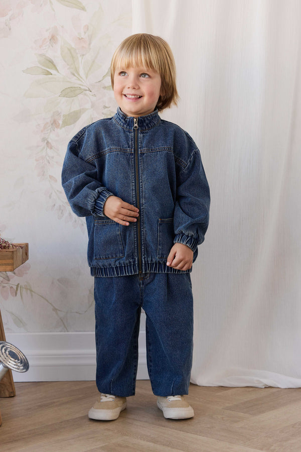 Penn Denim Pant - Classic Wash Denim Childrens from Jamie Kay NZ