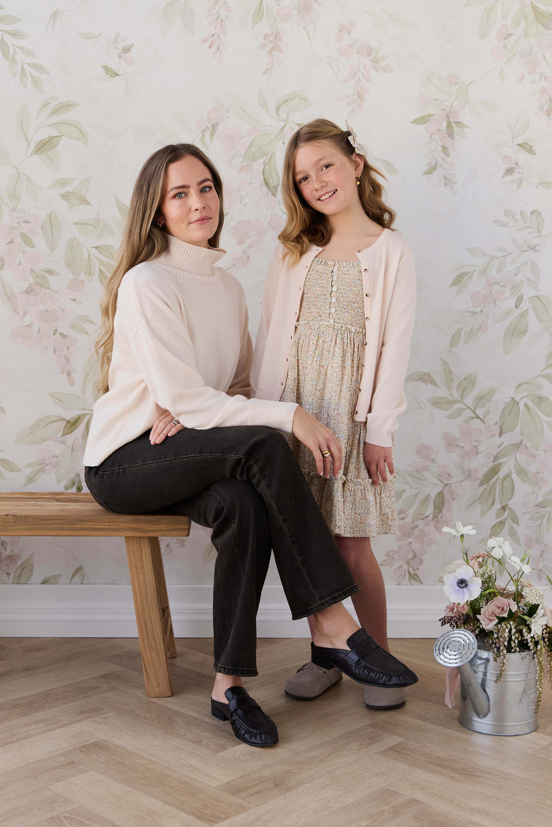Merino Womens Turtleneck Jumper - Ivory Childrens Jumper from Jamie Kay NZ