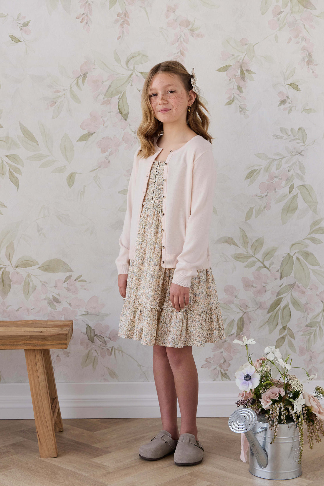 Merino Camille Cardigan - White Rabbit Childrens Cardigan from Jamie Kay NZ