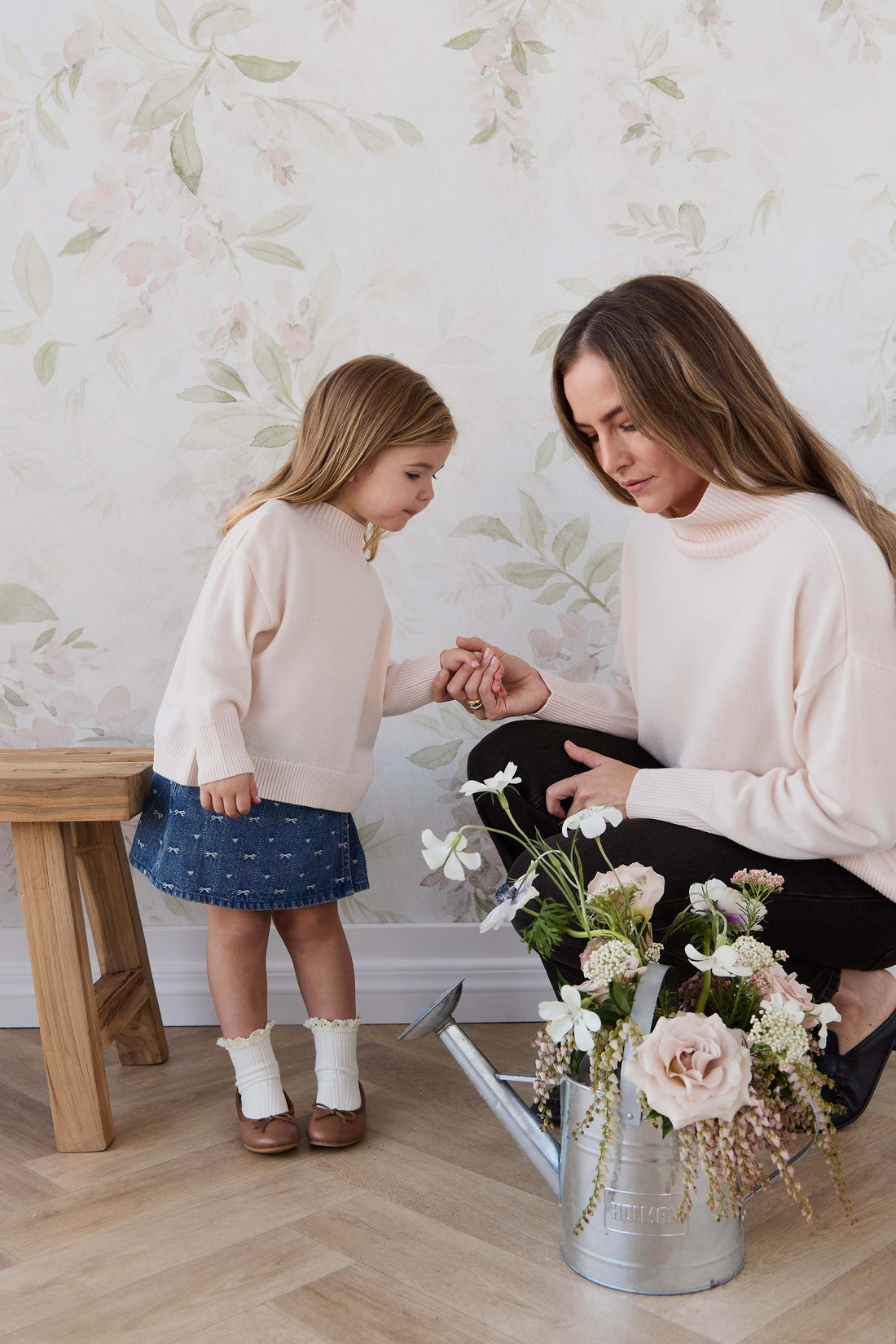 Merino Womens Turtleneck Jumper - Ivory Childrens Jumper from Jamie Kay NZ