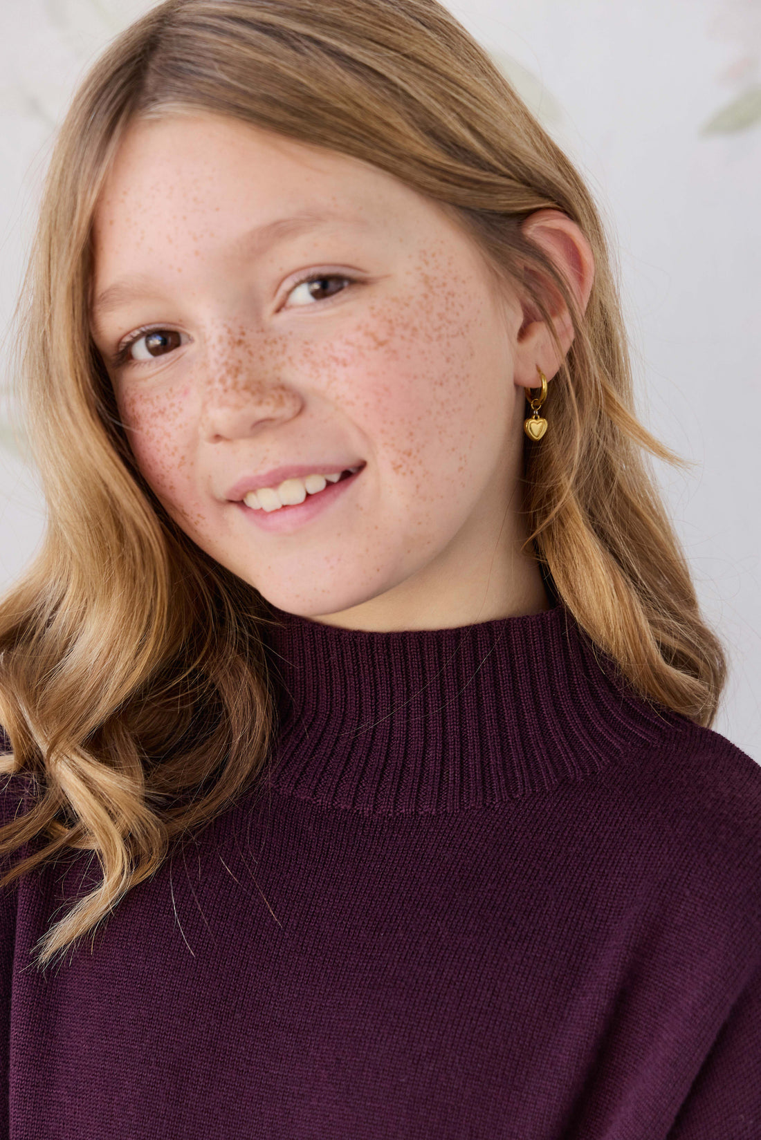 Merino Turtleneck Jumper - Blackberry Childrens Jumper from Jamie Kay NZ