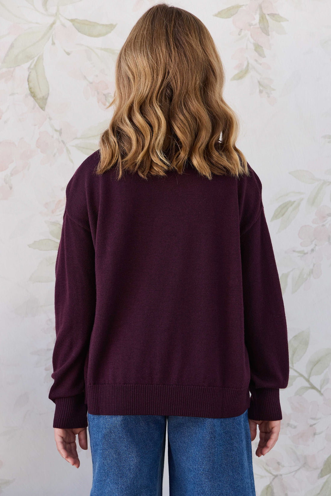Merino Turtleneck Jumper - Blackberry Childrens Jumper from Jamie Kay NZ