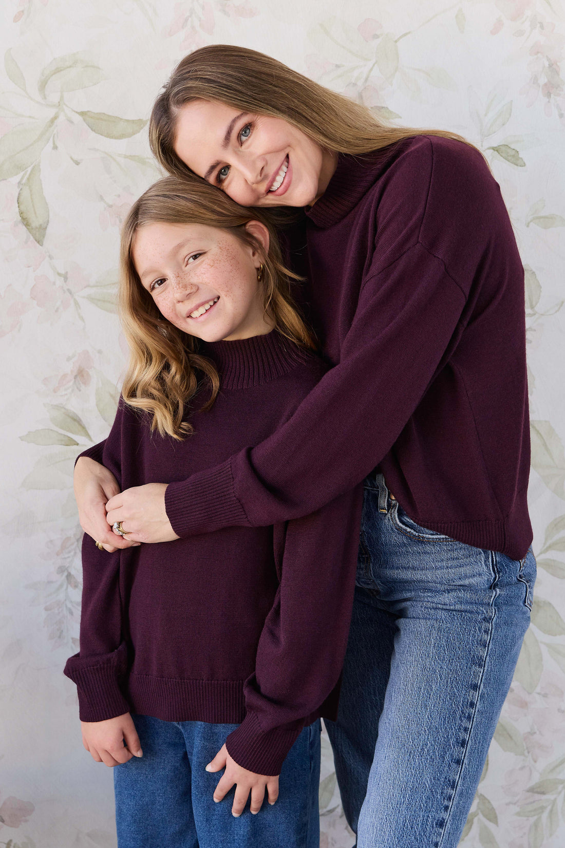 Merino Womens Turtleneck Jumper - Blackberry Childrens Jumper from Jamie Kay NZ