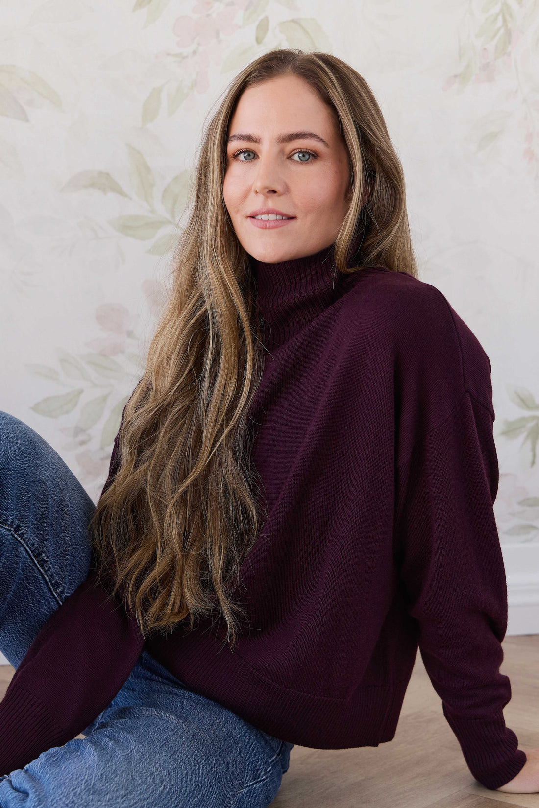 Merino Womens Turtleneck Jumper - Blackberry Childrens Jumper from Jamie Kay NZ