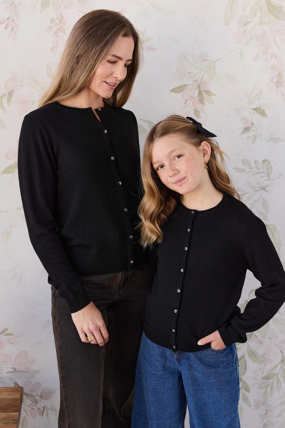 Merino Camille Womens Cardigan - Black Childrens Cardigan from Jamie Kay NZ