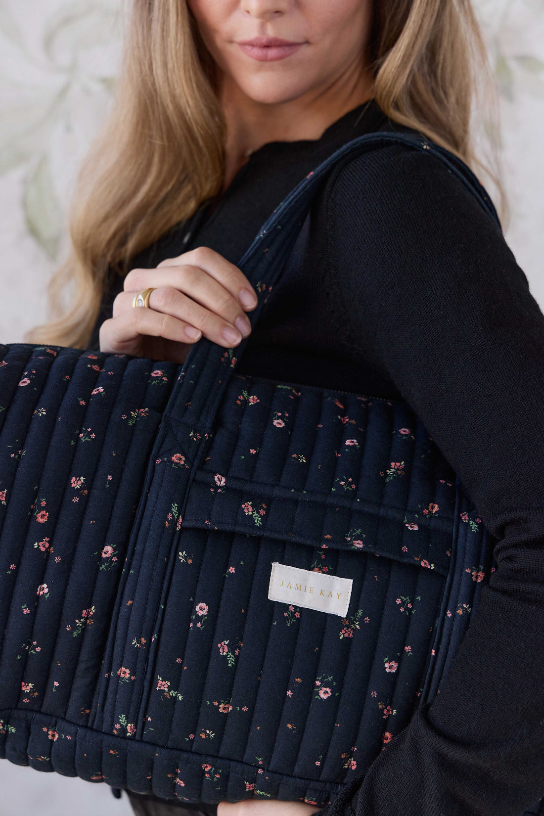 Adelaide Quilted Overnight Bag - Eloise Navy Childrens Bag from Jamie Kay NZ
