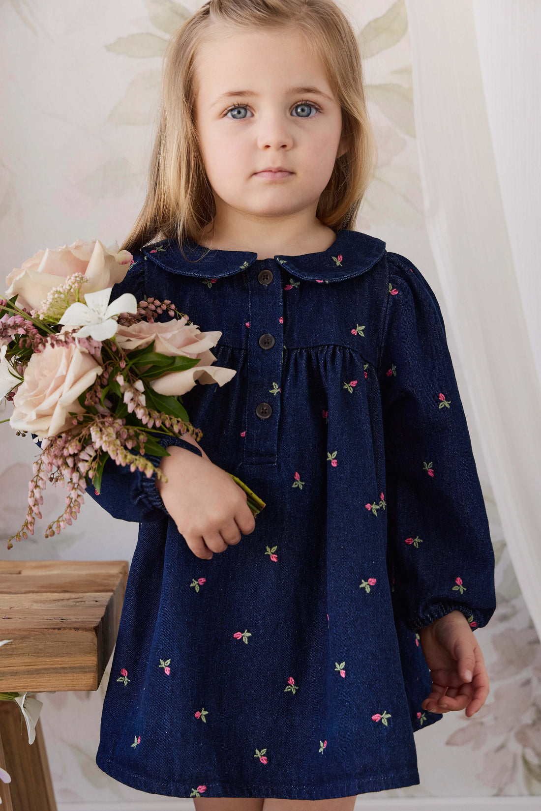 Gracen Dress - Rosebud Denim Childrens Dress from Jamie Kay NZ